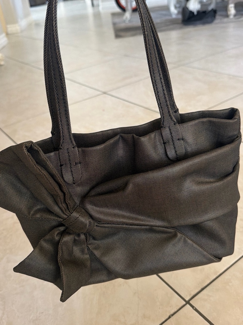 Valentino Garavani Black Bow-Accent Tote